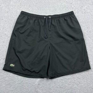Lacoste Sport Tennis Shorts Men's 3XL Black 8" Lined Drawstring Lightweight Gym